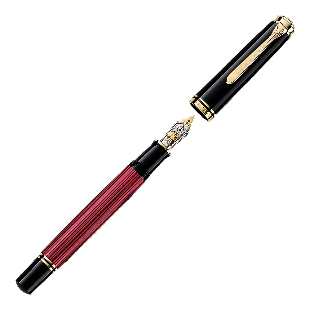 PELIKAN souveran M800 F 細字　スーベレーン M800 Pelikan Souveran M800 Black-Red Fountain Pen
